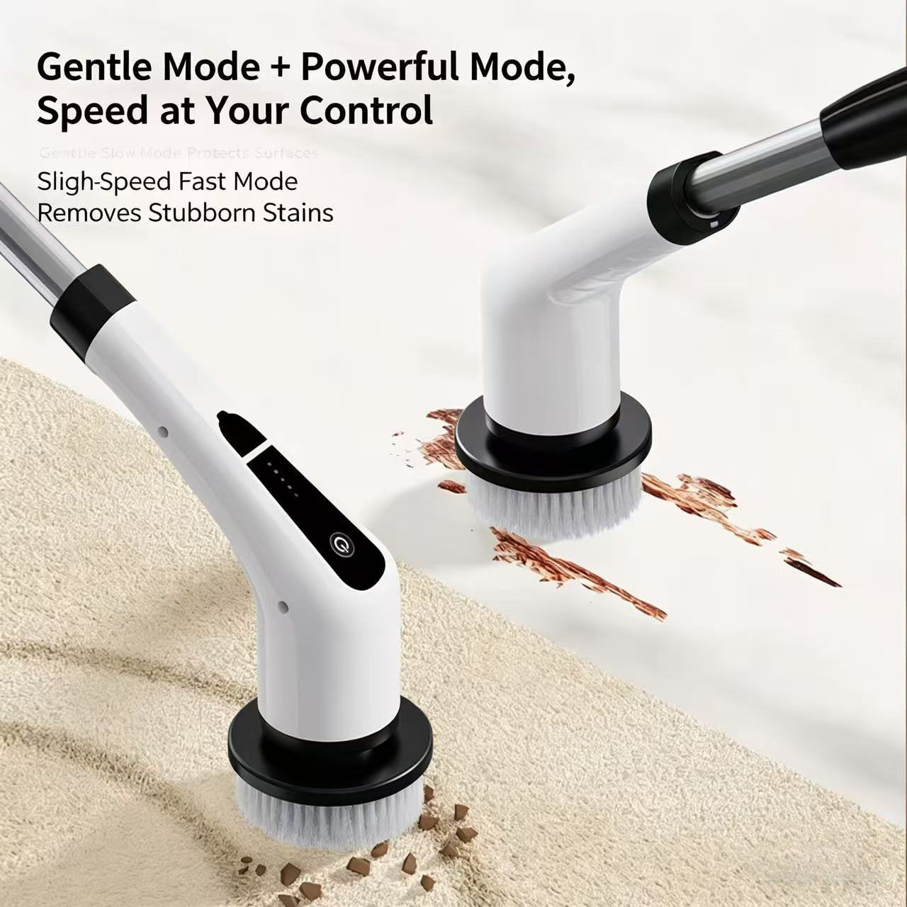 1セット、電動クリーニングブラシ、電動ロータリーフロアスクラバー、ワイヤレス電動ロータリースクラバー、交換可能な8つのブラシヘッドと