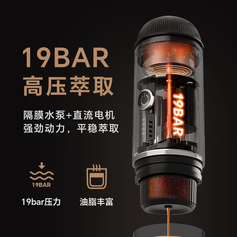 110 V/220 V/USB Kaisi 二匹のイルカポータブルコーヒーマシンコンパクトホームカプセルエスプレッソアメリカーノ半自動 CS