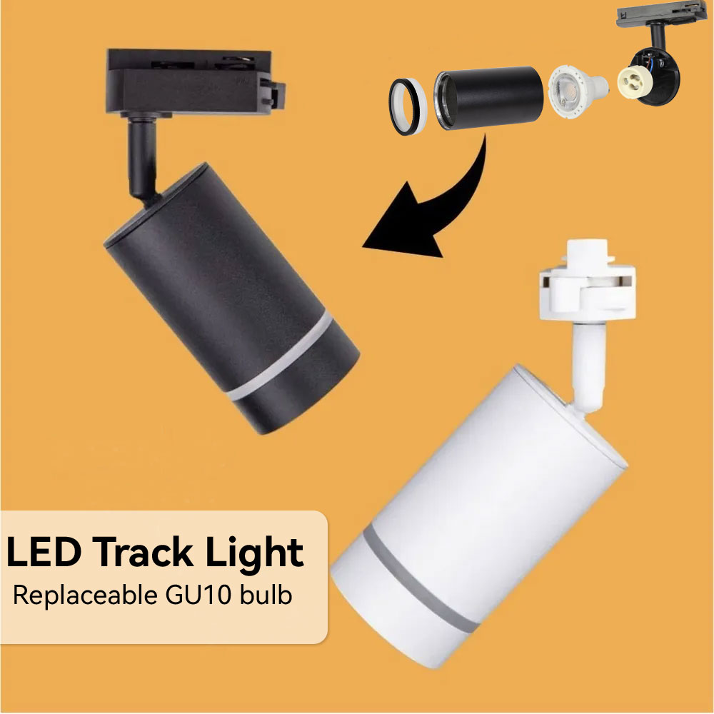 Led トラックライト 110v 220v GU10 トラックランプ交換可能な電球 Led スポットライト衣料品店店舗家の装飾照明器具
