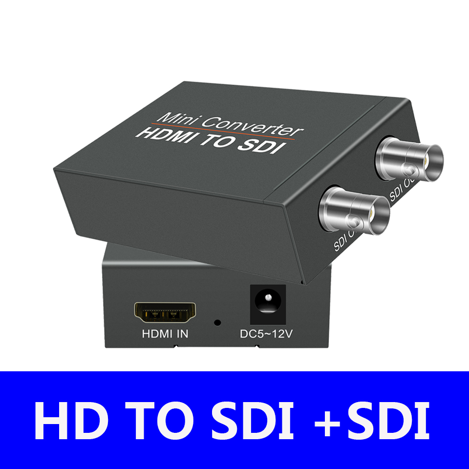 HDMI 互換の SDI ミニコンバーター 1 HDMI in 2 SDI 出力 オーディオ ビデオ 3G/SD/HD-SDI コンバーター アダプター (デュアル SDI モニター用)