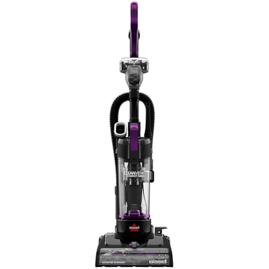 Bissell CleanView コンパクト ターボ アップライト掃除機、クイックリリースワンド付き、フルサイズパワー、アパート用のコンパクトサイズ
