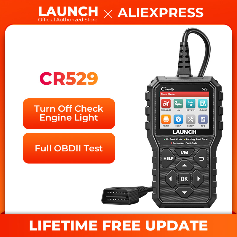 LAUNCH Creader 529 OBD2 スキャナ自動車診断ツール OBDII コードリーダー障害コード読み取り OBD スキャン DIY コードリーダー CR529