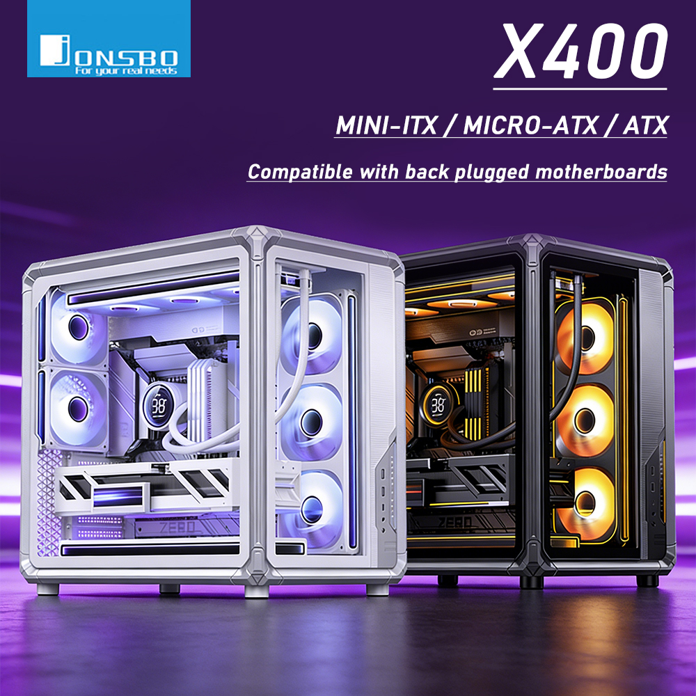 JONSBO X400 ATX PC シャーシ E スポーツ ARGB 照明効果シービュールームコンピュータケースサポートバックプラグ/360 水冷ケース