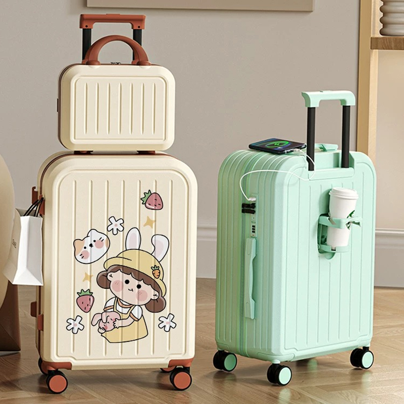 20'22'24'26'28' インチ トロリー スーツケース ハンドバッグ ガールズ ボーイズ ピンク漫画ローリング荷物旅行バッグ子供トロリー スーツケース
