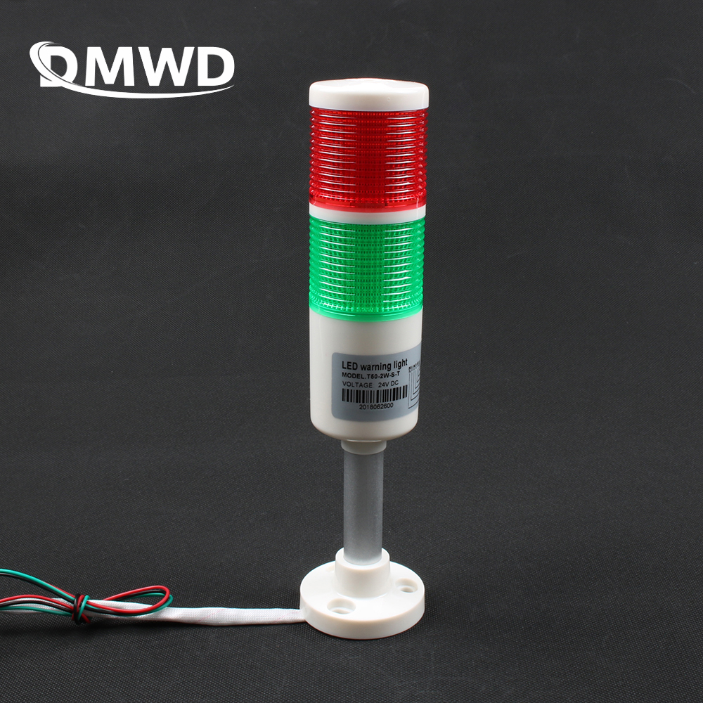 2 色工業用信号安全スタック警報ライトランプ電球赤緑ランプ LED ホワイトプラスチック屋内 2 層ベース付き