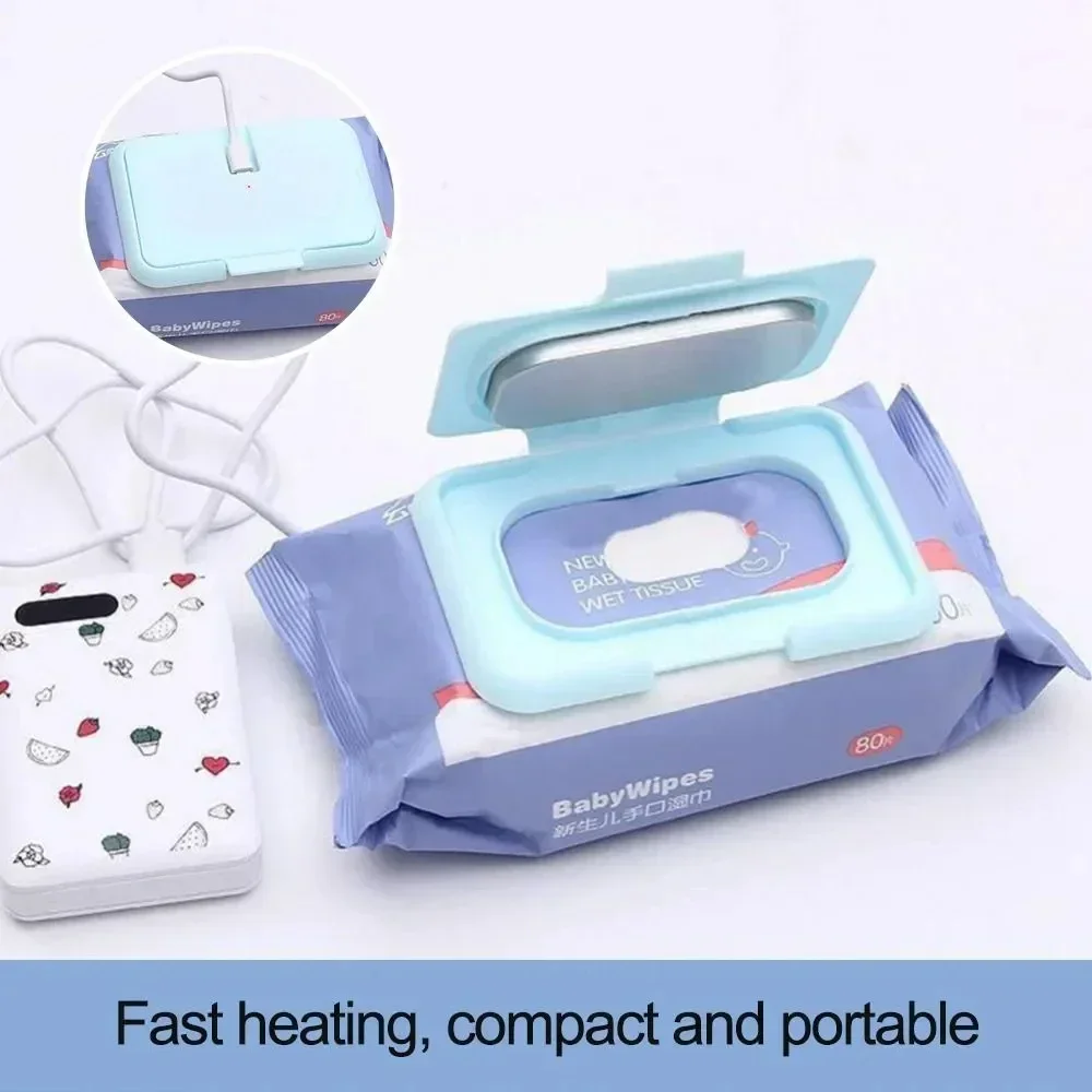ベビーおしりふきヒーターサーマルウォームウェットタオルディスペンサーナプキン加熱ボックスカバーホームカーUSBミニティッシュウォーマー消毒ワイプ