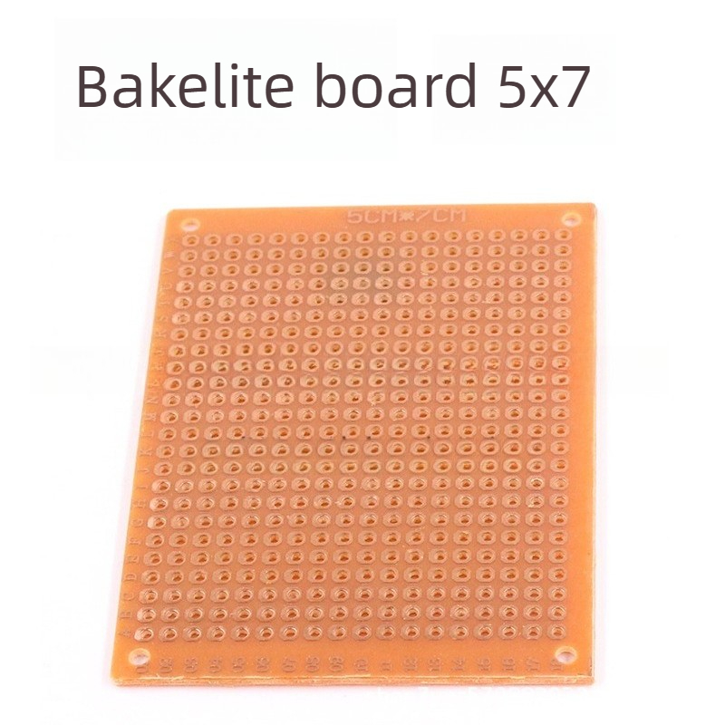 50 個 5 × 7 センチメートル片面 PCB プロトタイプボードベークライトユニバーサル紙ブレッドボードストリップボード DIY Arduino プロジェクト 5 × 7 センチメートル