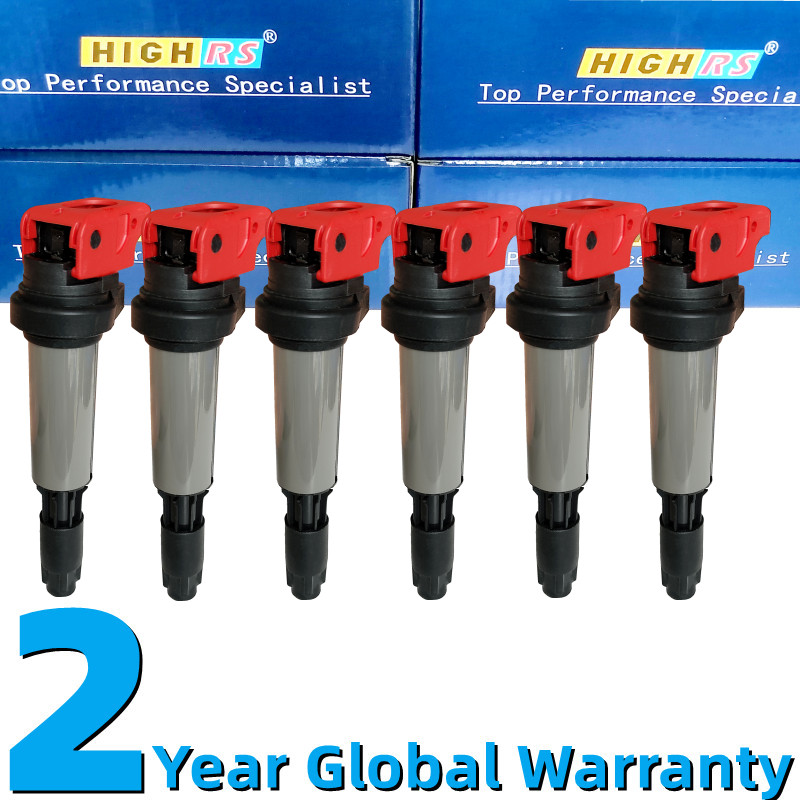 6 アップグレードパフォーマンス点火コイルのセット BMW E39 E46 E53 E60 E63 2.5L 3.0L 3.2L L6 325i 330i 525i 530i 528i 535i Z4 Z3 X3用