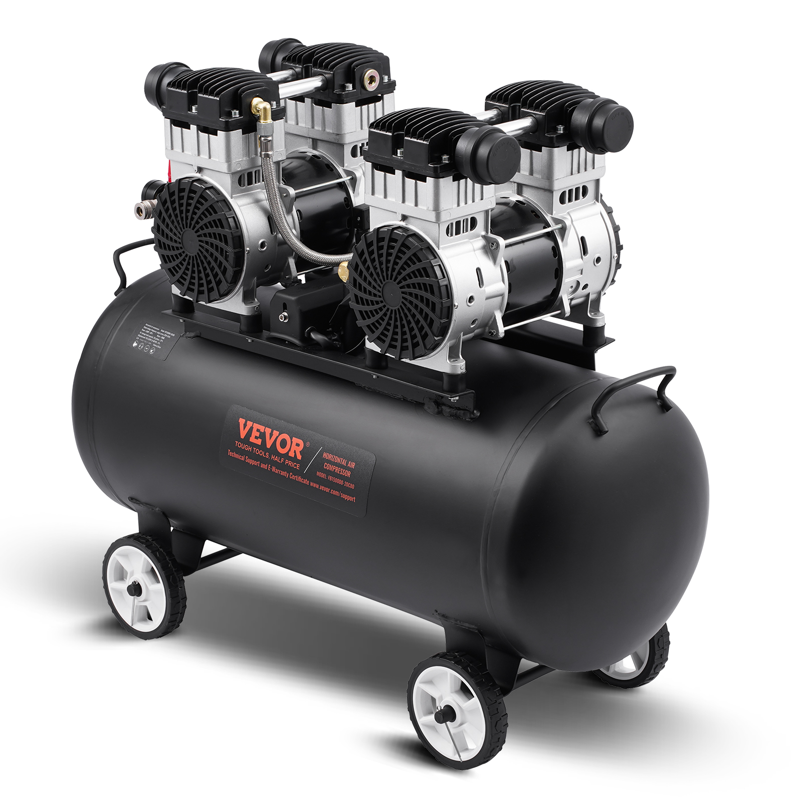 SucceBuy エアコンプレッサー 750W/1450W/3000W オイルフリーエアコンプレッサー 静かなポータブルコンプレッサーポンプ 自動車修理用 タイヤ膨張用