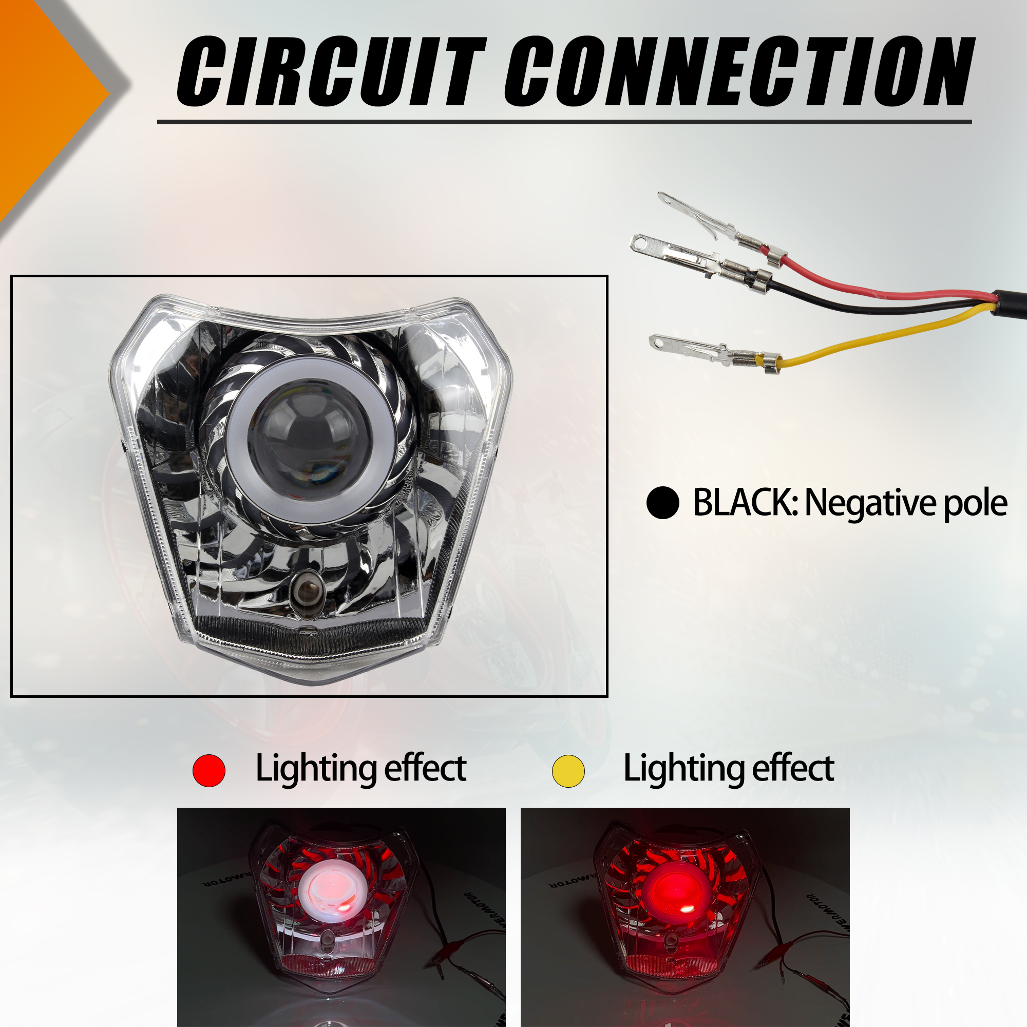 KTM エンジェルアイズヘッドライト LED 芯オートバイアクセサリー EXC 300 XC SX EXCF XCW SXF 125-500 エンデューロモトクロス修正