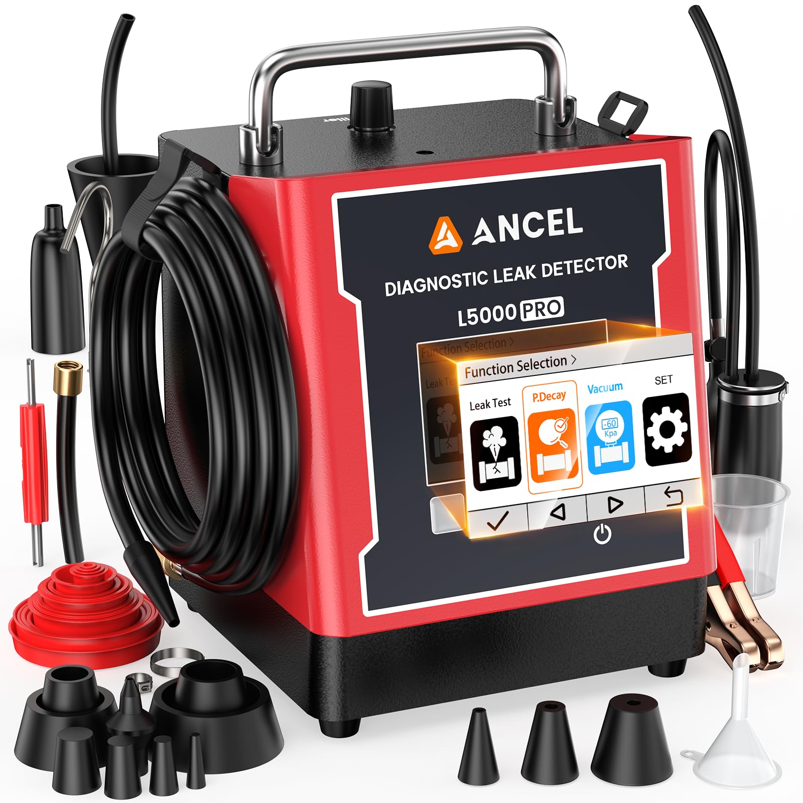 ANCEL L5000 Pro 自動車用スモークマシンリークディテクタ 内蔵ポンプ付き EVAP ターボ燃料システム圧力減衰真空テスト用