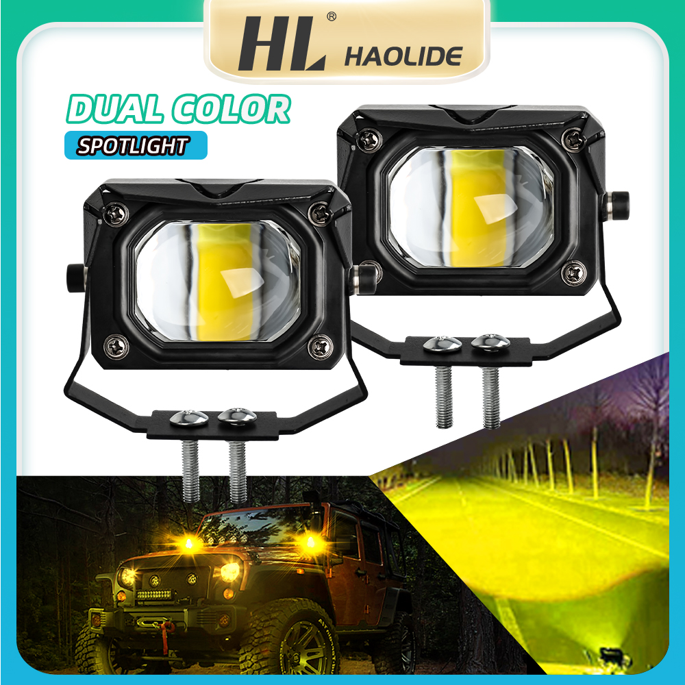 HL スポットおよびフラッドビーム 20000LM LED ワークライト 6500K 3500K 駆動 LED ライト、Canbus フォグアンバーライト付きオフロード使用 12V 24V