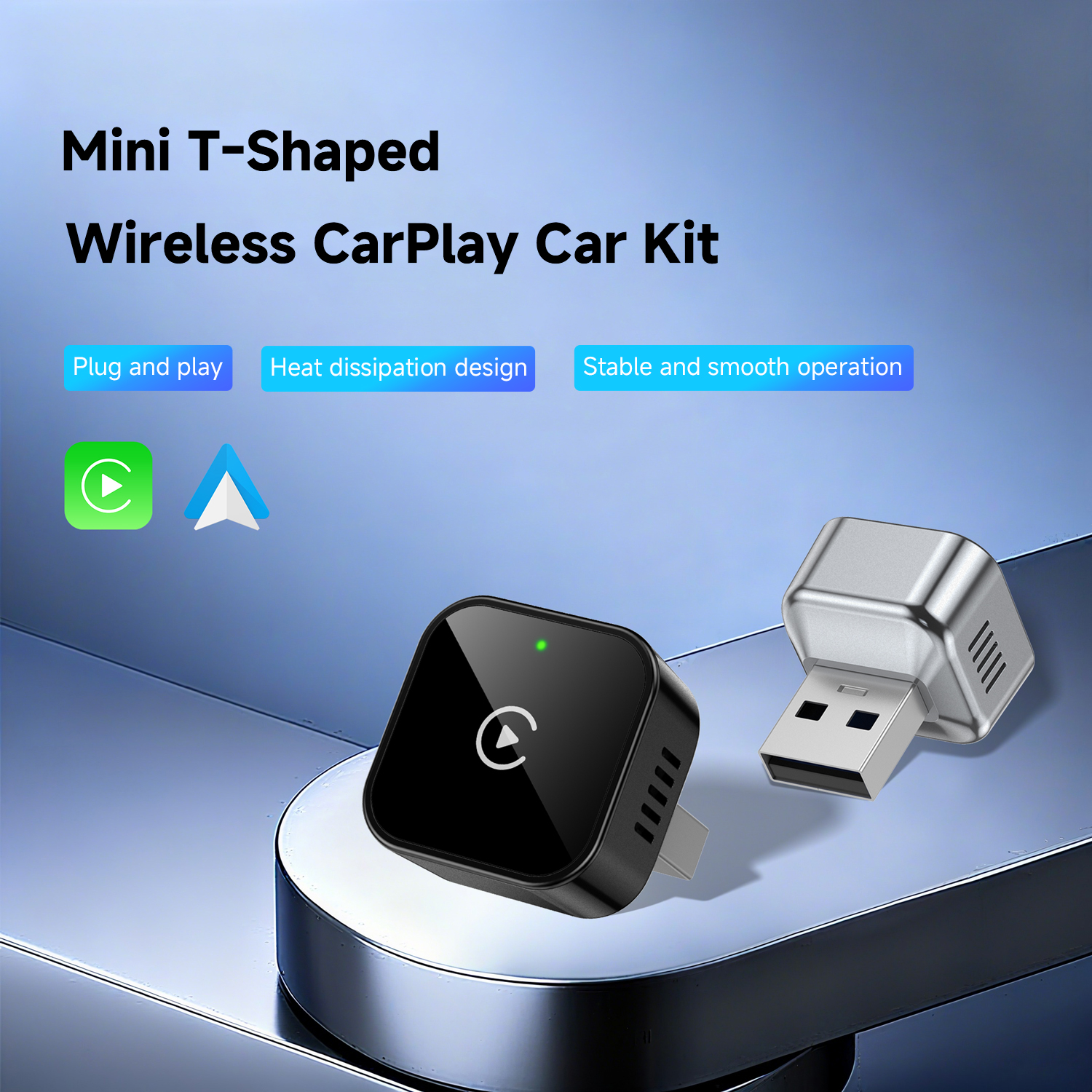 新しいワイヤレス CarPlay Android 自動アダプタ USB ドングルスマートミニボックスプラグアンドプレイユニバーサル VW トヨタ日産ホンダフォードベンツ