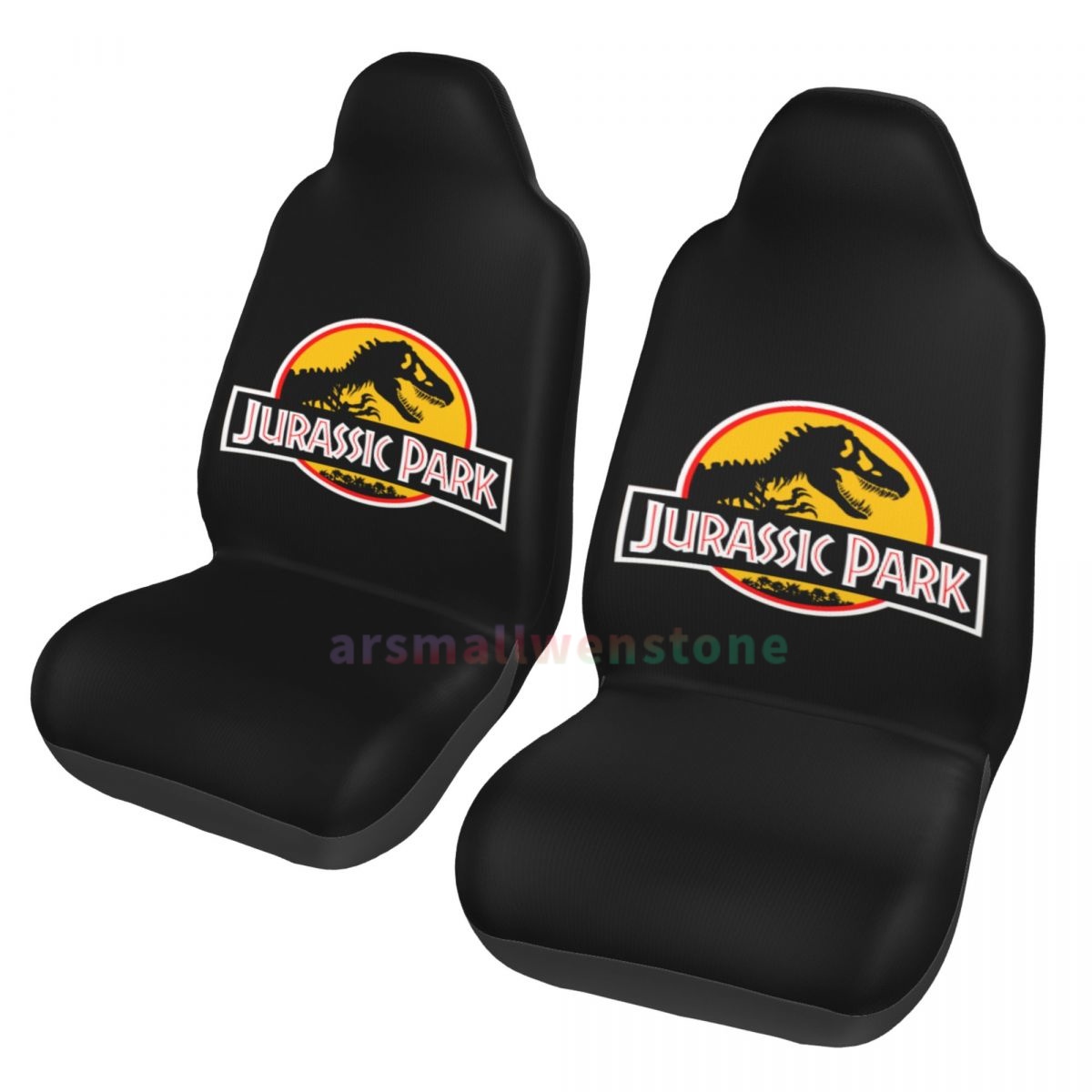 ジュラシックパークカーシートカバー 2 個フロントカーシートカバーシート防汚保護カバーかわいいカーアクセサリー