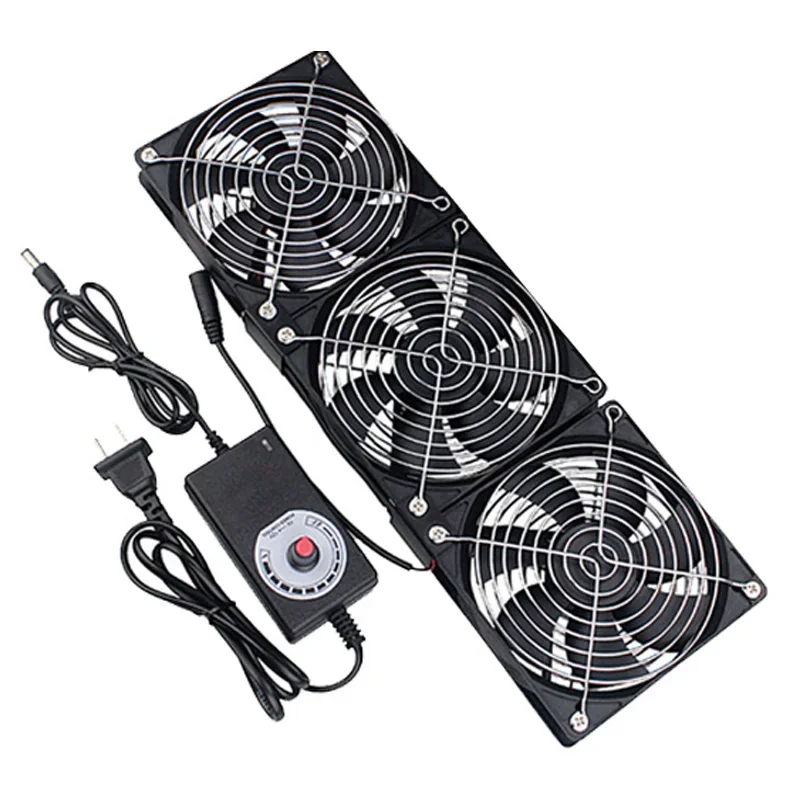 120 ミリメートル 3000RPM ファン冷却コントローラ付き 12 センチメートル 12V 220V Btc マシンシャーシワークステーションキャビネットラジエーターサーバーファン