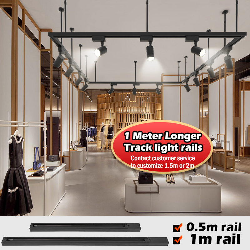 1 メートルトラックレールキットスポットライト 0.5 メートル Led トラックライトレールストレート/L 字型コネクタトラックレールスポットライトトラック照明ホーム