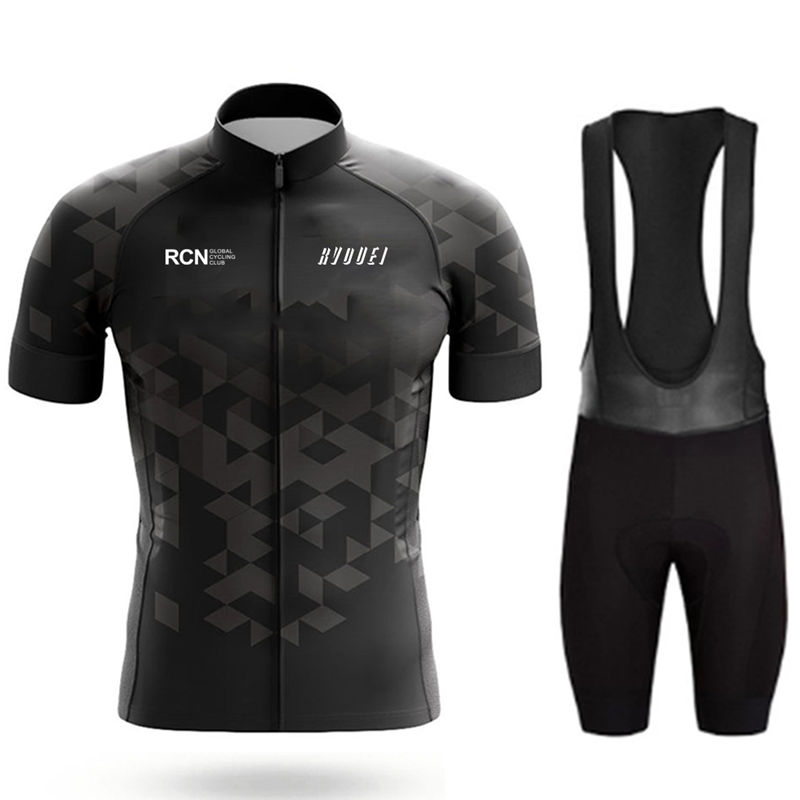 Rcn Rvouei 速乾性新サイクリングジャージセット夏服 MTB バイク服制服マイヨ Ropa Ciclismo 男自転車スーツ