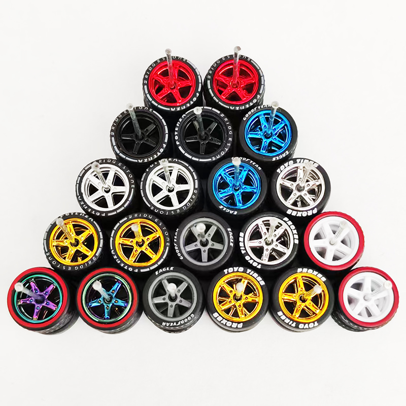 11.2mm 1/64 モデルカーホイールまたは取り外し可能なゴムタイヤ 10 セット ホットホイール/マッチ箱/ドーム 1:64 ダイキャストカー用