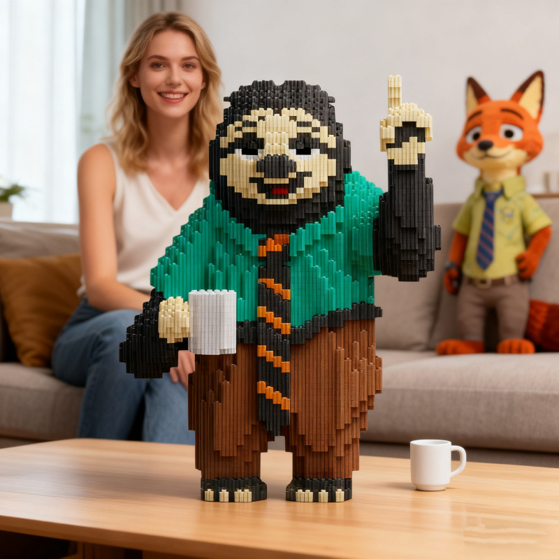 39 センチメートルフラッシュナマケモノビルディングブロック小粒子高難易度パズル組立おもちゃクリスマスギフト大規模な組立モデル飾り