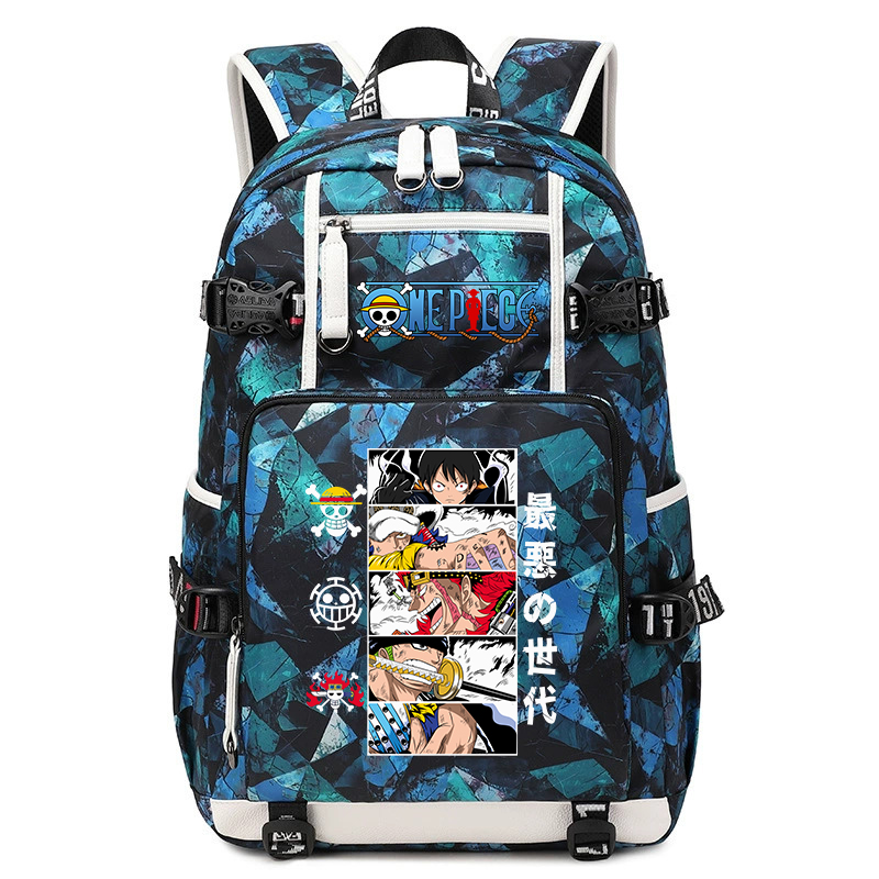 アニメルフィプリントカジュアルスクールバックパック大容量学生ブックバッグ男の子と女の子旅行スポーツ