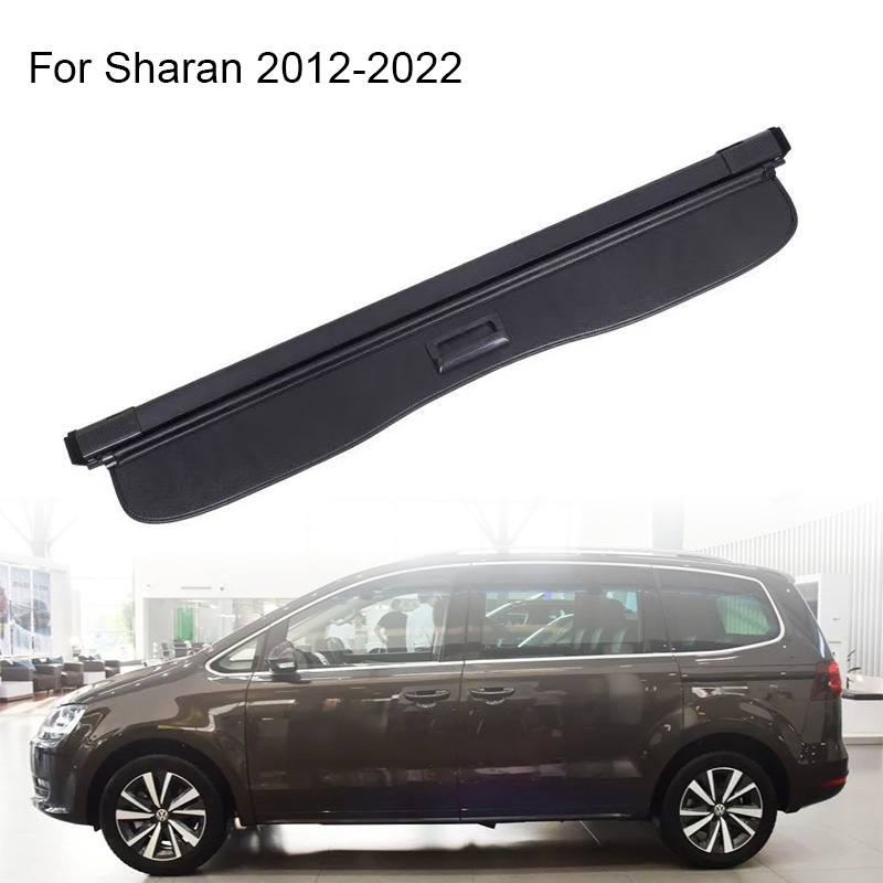 トランクカーテンカバーオーガナイザーフォルクスワーゲン VW シャラン 2012-2021 リアラックパーティションシェルターシールドシェード荷物貨物収納