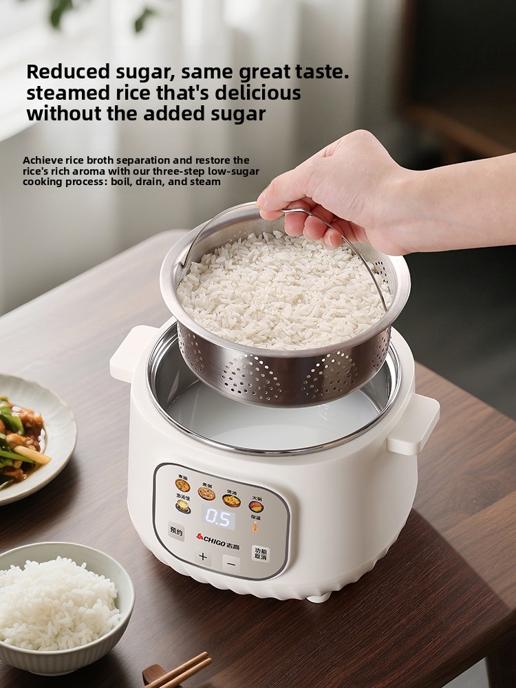 小型電気炊飯器 低糖質ご飯 スープ分離ご飯 多機能 オールインワン電気炊飯器 ステンレス製