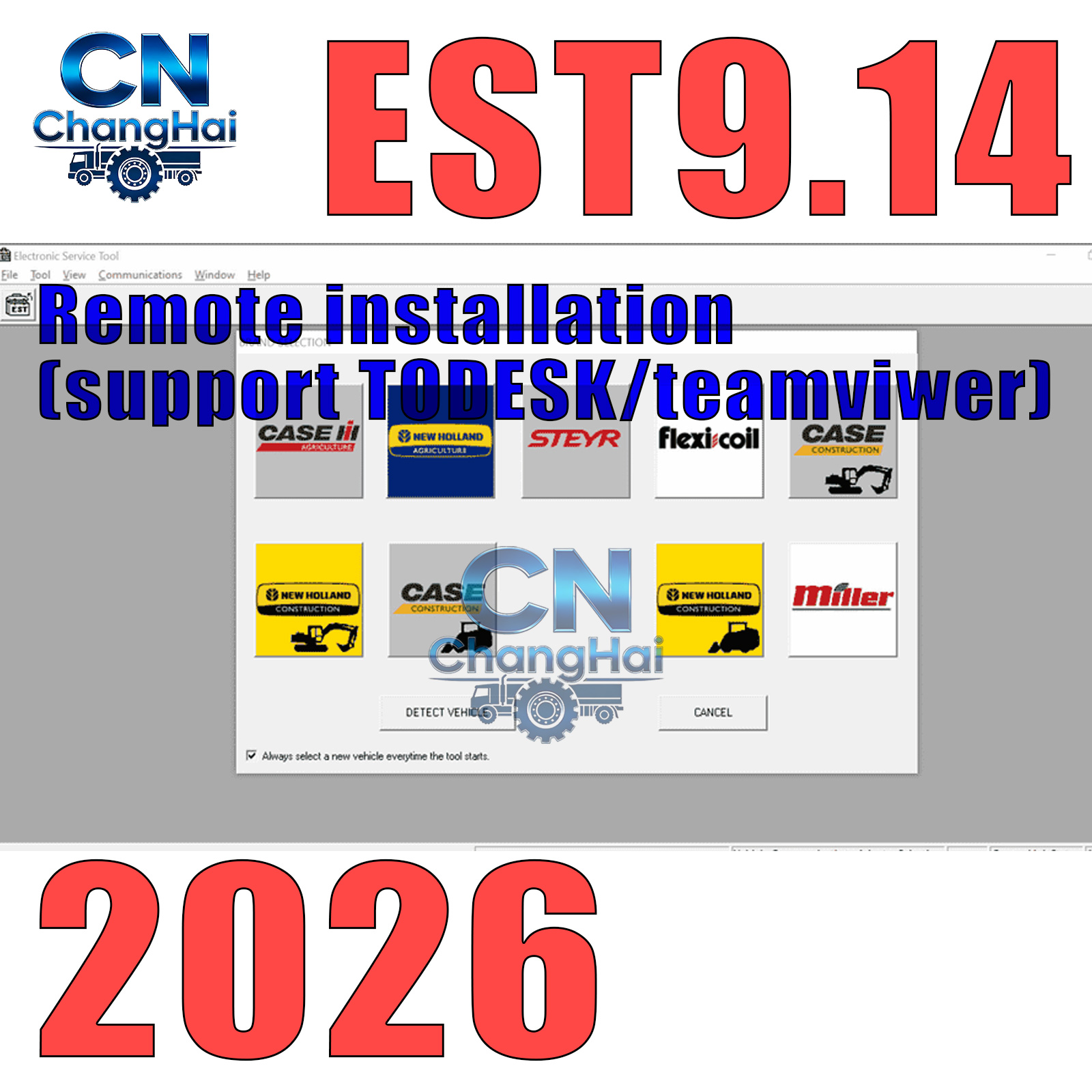 2026 新しい e-サービス ツール (CNH EST 9.14) エンジニアリング グレードの診断ソフトウェアおよび CNH 用の最新の eTimGo V8.21