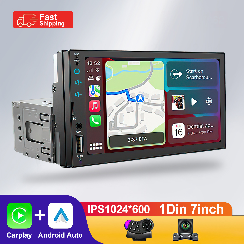 HD 7 インチ IPS タッチスクリーンユニバーサル 1Din Caplay Android 自動車カーラジオステレオマルチメディアプレーヤー Autoaudio FM レシーバーモニター