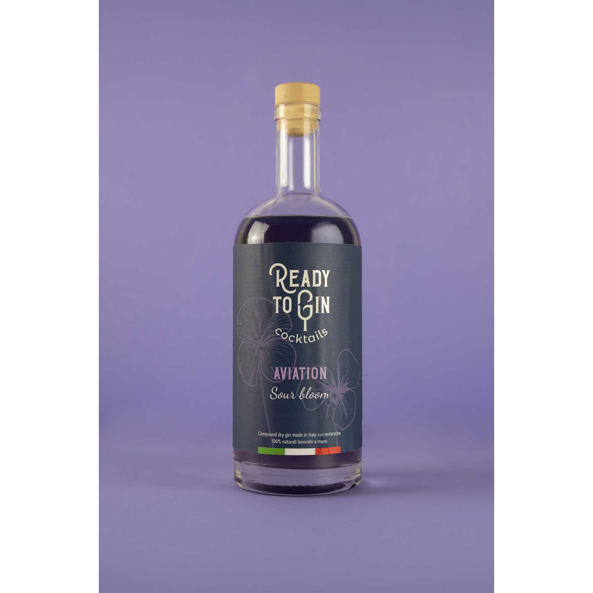 Ready To ジン アビエーション カクテル 1 リットル バイオレット カラー 20% Alc