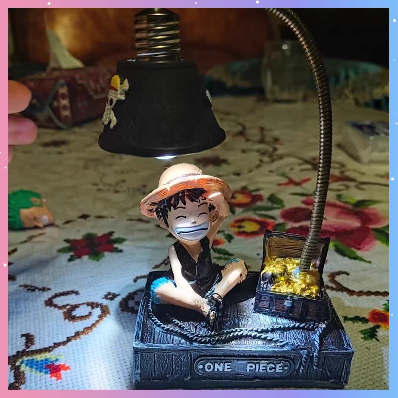 ワンピースルフィフィギュアおもちゃナイトランプライトアニメ漫画かわいいチョッパーモジュールおもちゃ漫画のデスクトップの装飾飾りギフト