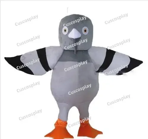 Grey Pigeon Cosplay Mascot Costumes Adult Olaf Mascot Costume Clothing Christmas Party Suit Halloween Walking Cartoon Costume