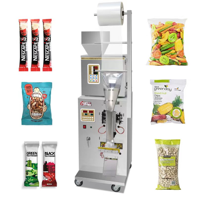 窒素バナナ チップス プランテーン チップス充填包装機が付いている全自動縦のポテトチップス包装機