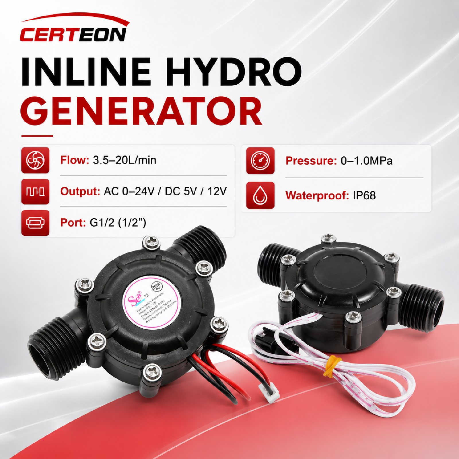 パイプ水流発生器 AC25V マイクロ水力タービン G1/2 3.5-20L 分自動蛇口スマートシャワーセンサータップ