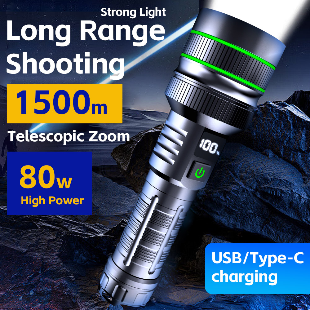 ハイパワー LED 懐中電灯強力なライトランタン USB 充電式強力な戦術的なトーチ超長距離ランプ屋外釣り