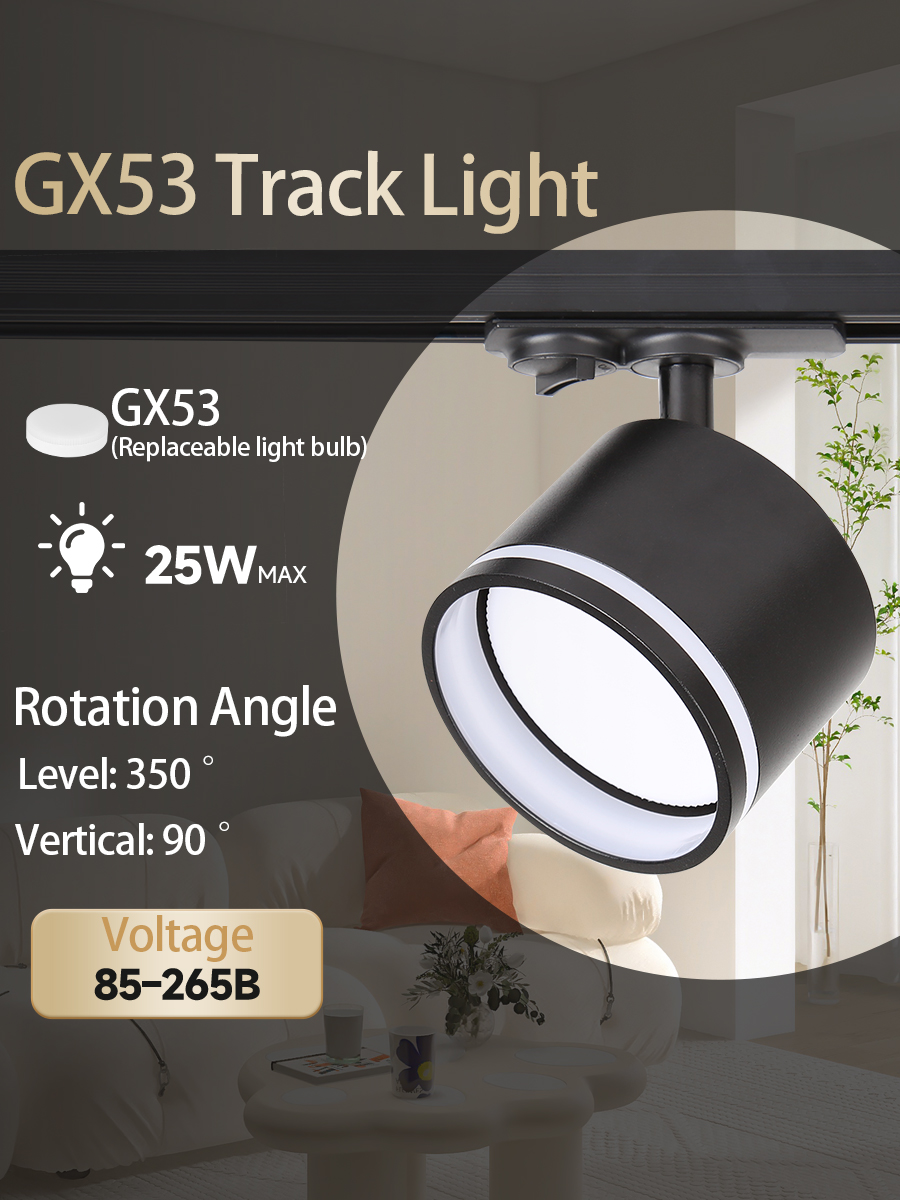 トラックライト GX53 Led スポットライトルーム装飾天井ランプ 85-265V ホームレール照明キッチンリビングルームベッドルームスポットライト