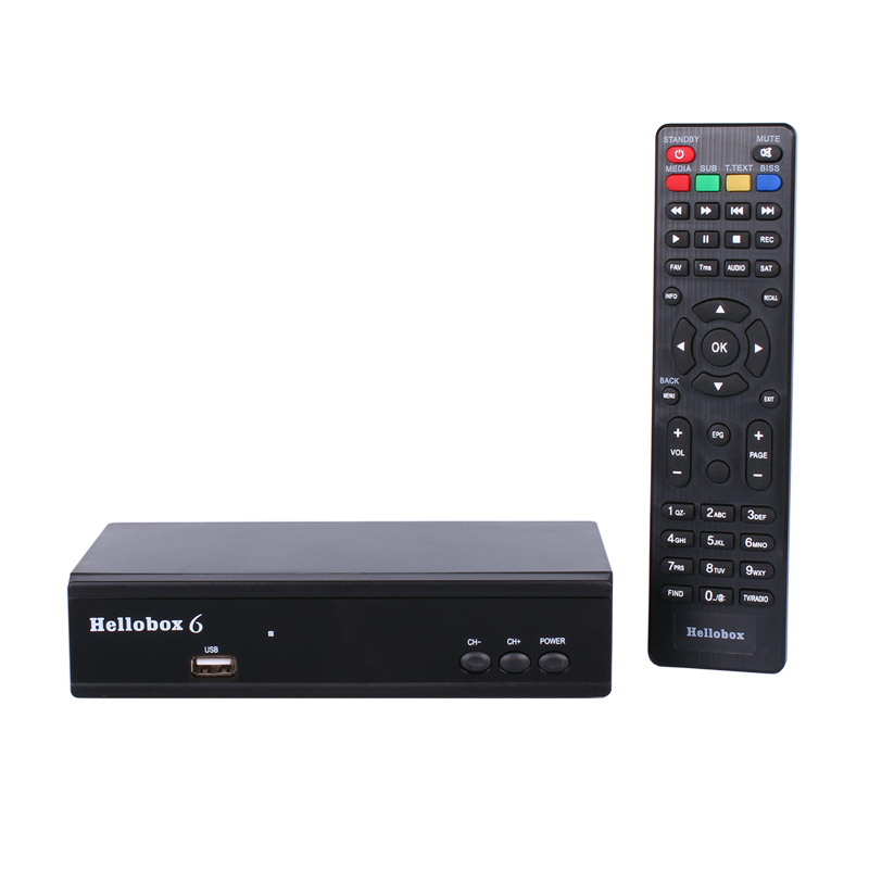 工場卸売 DVB S2/S2X セット トップ ボックス Hellobox 6 H.265 HEVC 1080P フル HD 無料衛星テレビ受信機 Hellobox6