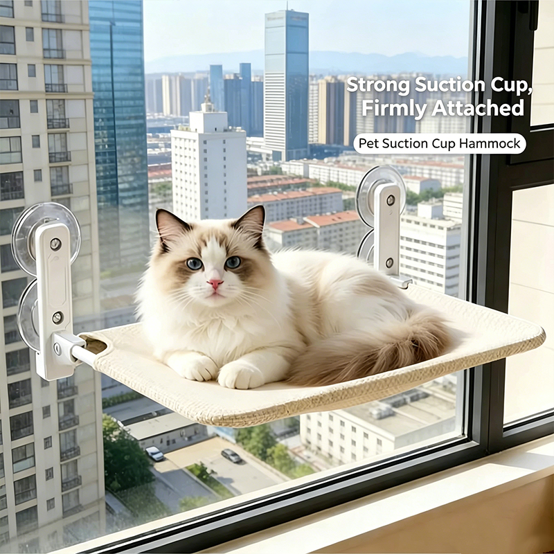 猫窓ハンモック吸盤吊りベッドサニーシート猫の巣洗える折りたたみペットベッド屋内猫用日光浴休憩