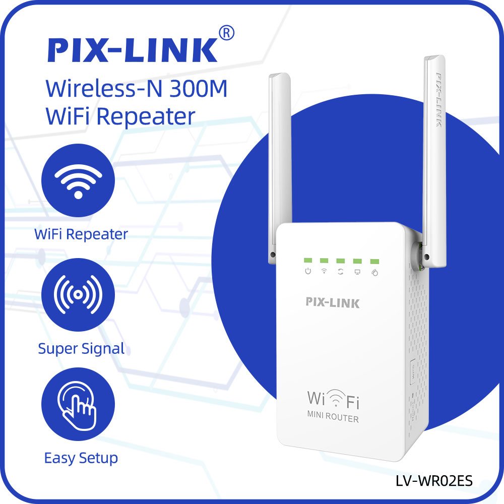 PIX-LINK WR02E ワイヤレス WiFi リピーター Wifi エクステンダー Ultraboost Wifi アンプ長距離レピター 300 メートル Wi-Fi ブースターアクセスポイント