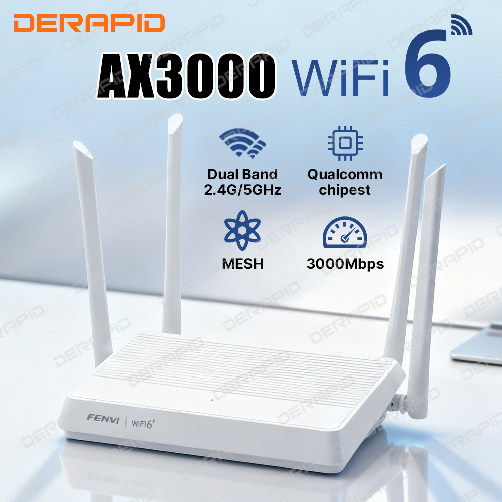 FENVI AX3000 WiFi 6 メッシュリピーターワイヤレスレンジエクステンダー 2.4G/5GHz 4 高利得アンテナ家庭用ギガビット信号アンプ