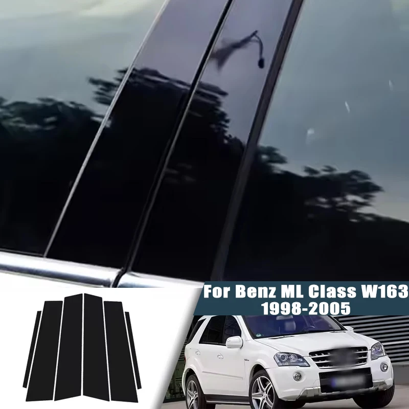 メルセデスベンツ ML クラス W163 1998-2005 1999 ウィンドウセンターピラーフィルムトリムカバー B C ポストステッカー列カーアクセサリー