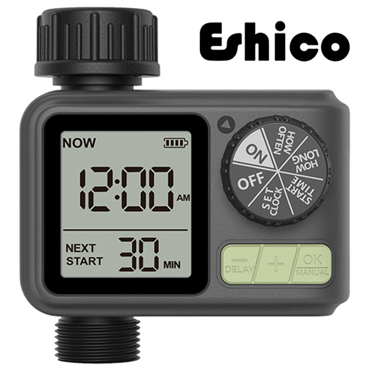 Eshico HCT-M05 自動給水タイマー 2024 Eshico 最新スプリンクラー 小型で取り付け簡単 4.72 x 3.94 x 2.56 インチ