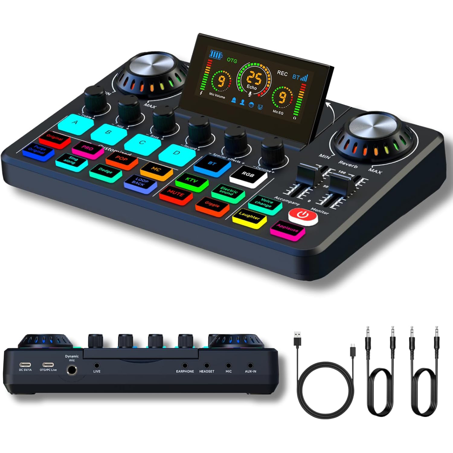 オーディオ ミキサー、DJ ミキサー エフェクト付きライブ サウンド カード