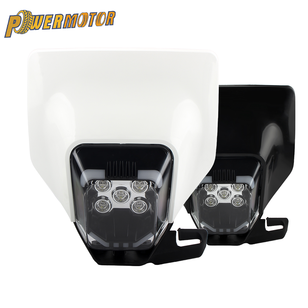 オートバイ LED ヘッドライトフェアリングハスクバーナ FC TC FE TE TX 125 150 250 300 350 450 ヘッドランプダートバイクエンデューロスーパーモト