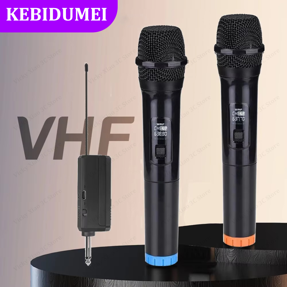 ワイヤレスマイクハンドヘルドマイク 2 チャンネル UHF 固定周波数マイクパーティーカラオケプロの教会ショー会議