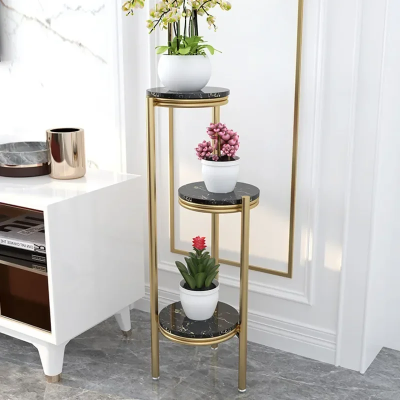 高級ゴールド多階建てフラワースタンド植物ホルダー屋内リビングルームバルコニープランター棚緑のディスプレイスタンド