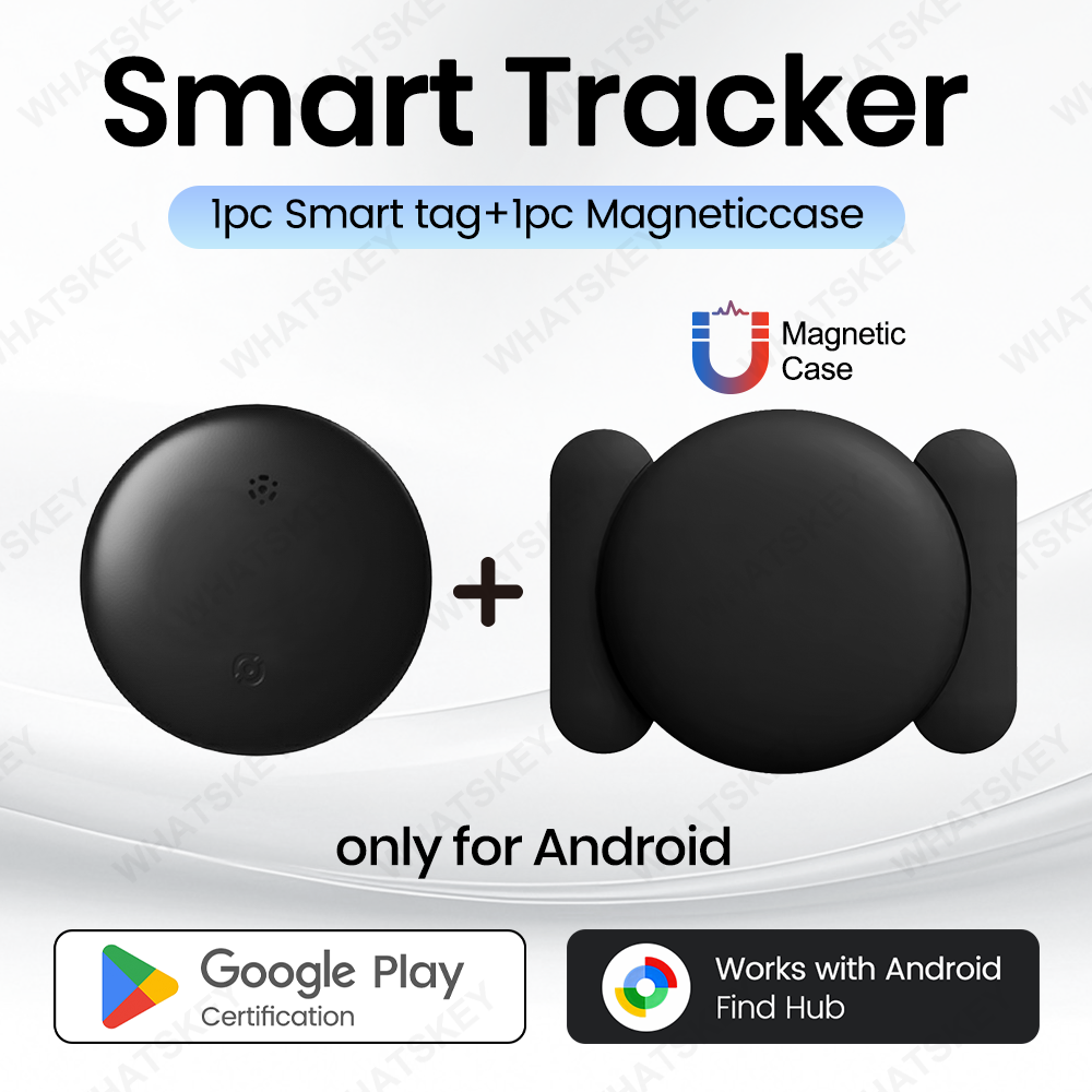 Android スマート GPS トラッカー、強力な磁気シリコン保護ケース付き Google 検索ハブデバイストラッカー荷物キー追跡