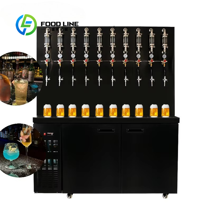 カスタマイズステンレス鋼ドラフトビールマシンディスペンサービールとドリンク用ビール樽クーラーディスペンサーマシン新しいバーの使用