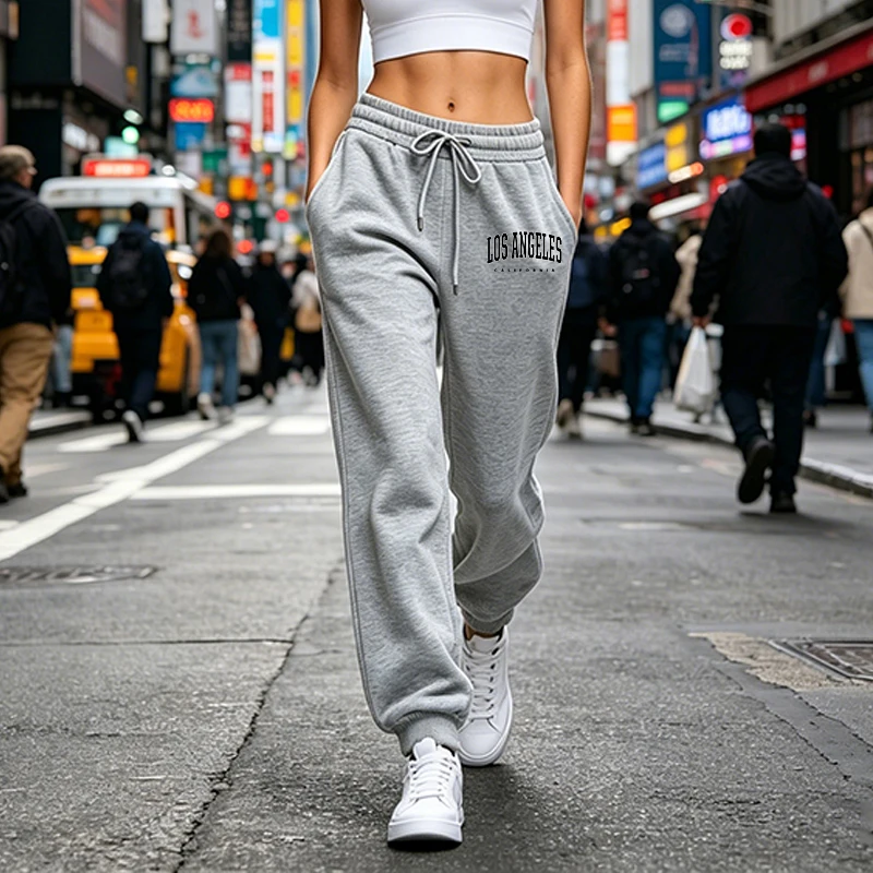 多用途レディーススウェットパンツカジュアルスポーツフィットネスパンツアウトドアジョギング女性服ズボン毎日弾性ウエストスポーツウェア