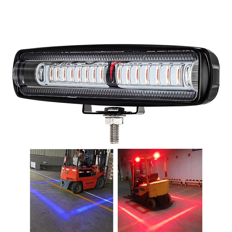 【A-Home】10V-80V 15 LED 30W フォークリフトライトレッドフラッドビームフォークトラックレッド危険ゾーンフォークリフトトラック警告ランプリンデハイスター用