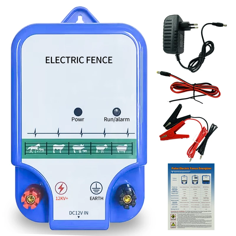 電気柵エナジャイザー 1.5J 10 キロフェンス充電器 OEM ポータブルファームコントローラ Ac 電気柵エナジャイザー